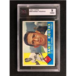 1960 Topps #343 Sandy Koufax (8 NMM) KSA GRADED