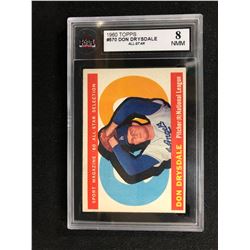 1960 TOPPS #570 DON DRYSDALE ALL-STAR (8 NMM) KSA GRADED