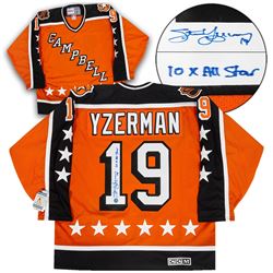 Steve Yzerman 1984 NHL All Star Game Signed Retro CCM Hockey Jersey ( AJ SPORTS COA)