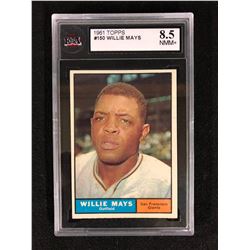 1961 TOPPS #150 WILLIE MAYS (8.5 NMM+) KSA GRADED