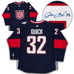 Jonathan Quick USA Hockey Autographed World Cup Of Hockey Adidas Hockey Jersey ( AJ SPORTS)