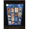 Image 1 : OFFICIAL LABATT'S COMMEMORATIVE CALGARY OLYMPIC WINTER GAMES POSTER FRAMED 24" X 36"