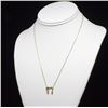 Image 3 : 14k Yellow Gold Diamond initial Necklace