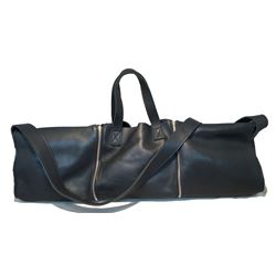 Designer Italian Navy Blue Leather 3 in 1 Handbag Tote