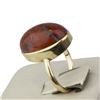 Image 3 : 14K Yellow Gold Agate Stone Ring