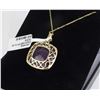 Image 3 : Ruby Slice And Diamond Gold Necklace