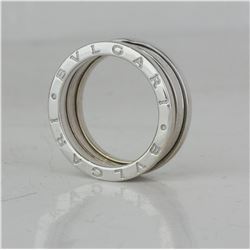 Bvlgari B-Zero1 18K White Gold 2 Bands Ring Size 58