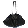 Image 2 : Chanel Black Silk Drawstring Shoulder Bag