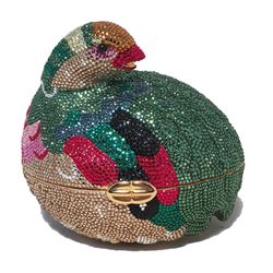 Judith Leiber Colorful Quail Swarovski Crystal Minaudiere