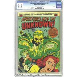 Adventures Into the Unknown #46 Northford pedigree (ACG, 1953) CGC NM- 9.2 Cream to off-white pages.