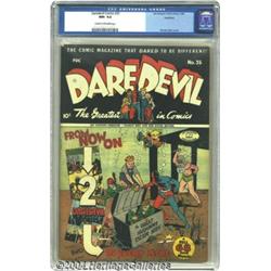 Daredevil Comics #35 Rockford pedigree (Lev Gleason, 1946) CGC NM- 9.2 Cream to off-white pages.