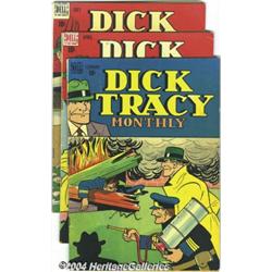 Dick Tracy Monthly Group (Dell and Harvey, 1948-59) Condition: Average VG/FN.