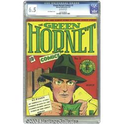 Green Hornet Comics #2 (Harvey, 1941) CGC FN+ 6.5 Off-white pages.