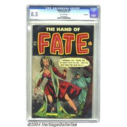 The Hand of Fate #16 Bethlehem pedigree (Ace, 1953) CGC VF+ 8.5 Off-white pages.