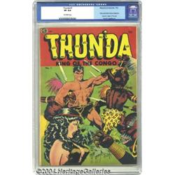 Thun'da #1 (Magazine Enterprises, 1952) CGC VF 8.0 Off-white pages.