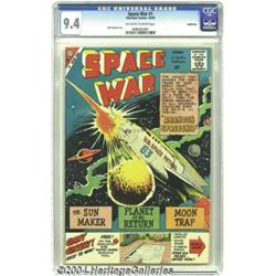 Space War #1 Bethlehem pedigree (Charlton, 1959) CGC NM 9.4 Off-white to white pages.