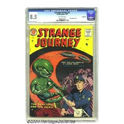 Strange Journey #2 Bethlehem pedigree (Steinway Publications, 1957) CGC VF+ 8.5 Off-white pages.