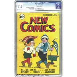 New Comics #10 (DC, 1936) CGC VF- 7.5 Off-white pages.