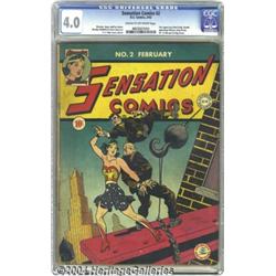 Sensation Comics #2 (DC, 1942) CGC VG 4.0 Cream to off-white pages.