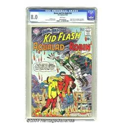 The Brave and the Bold #54 Kid Flash, Aqualad, and Robin (DC, 1964) CGC VF 8.0 White pages.