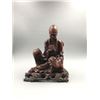 Image 1 : A Qing Dynasty Carved Wood“Arhat Chanting”with Base