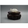 Image 1 : A He Tian White Jade in the Shape of a Bat and a Peach.
