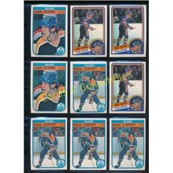 80's OPC Lot Of 9 Cards Paul Coffey & Jari