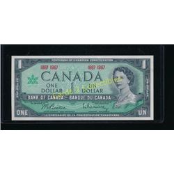 1867-1967 Canadian Uncirculated Centennial $1 Bill