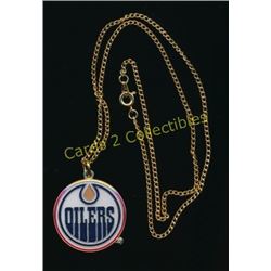 Edmonton Oilers Enamel Pendant With 18" Chain