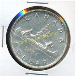 1954 Canadian Silver $1 Coin