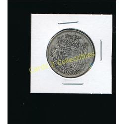 1938 Canadian Silver King George 1/2 Dollar Coin