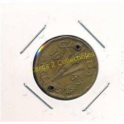 1943 Canadian Tombac 5 Cent Coin