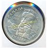 Image 1 : 1958 Canadian Silver Totem Pole $1 Coin