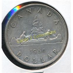 1950 Canadian King George Silver $1 Coin