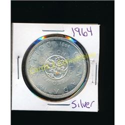 1964 Canadian Silver $1 Coin