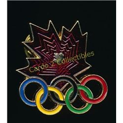 Red Maple Leaf & Olympic Rings Collector Pin