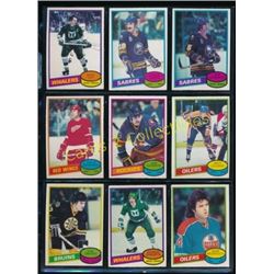 1980-81 Lot of 9 Various NHL Player Cards