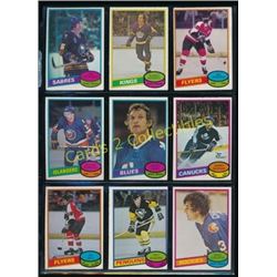 1980-81 Lot of 9 Various NHL Player Cards