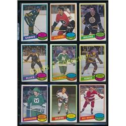 1980-81 Lot of 9 Various NHL Player Cards