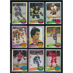 1980-81 Lot of 9 Various NHL Player Cards