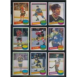 1980-81 Lot of 9 Various NHL Player Cards