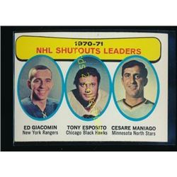 1971-72 Topps #5 Shutouts Leaders/Ed Giacomin