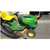 Image 2 : JOHN DEERE RIDE ON MOWER L130 48" CUT AND CATCH, 23HP V-TWIN 536.6 HOURS TESTED AND WORKING WITH KEY