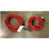 Image 1 : 2 NEW RED 50FT EXTENTION CORDS