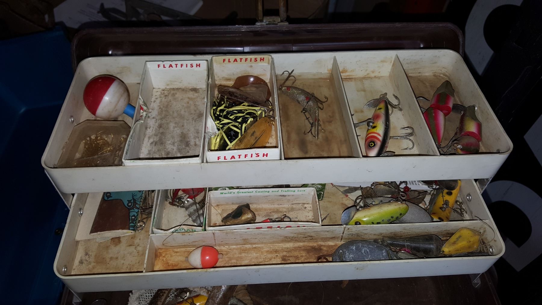 THREE TACKLE BOXES WITH CONTENTS