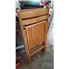 Image 1 : TWO WOOD FOLDING CHAIRS