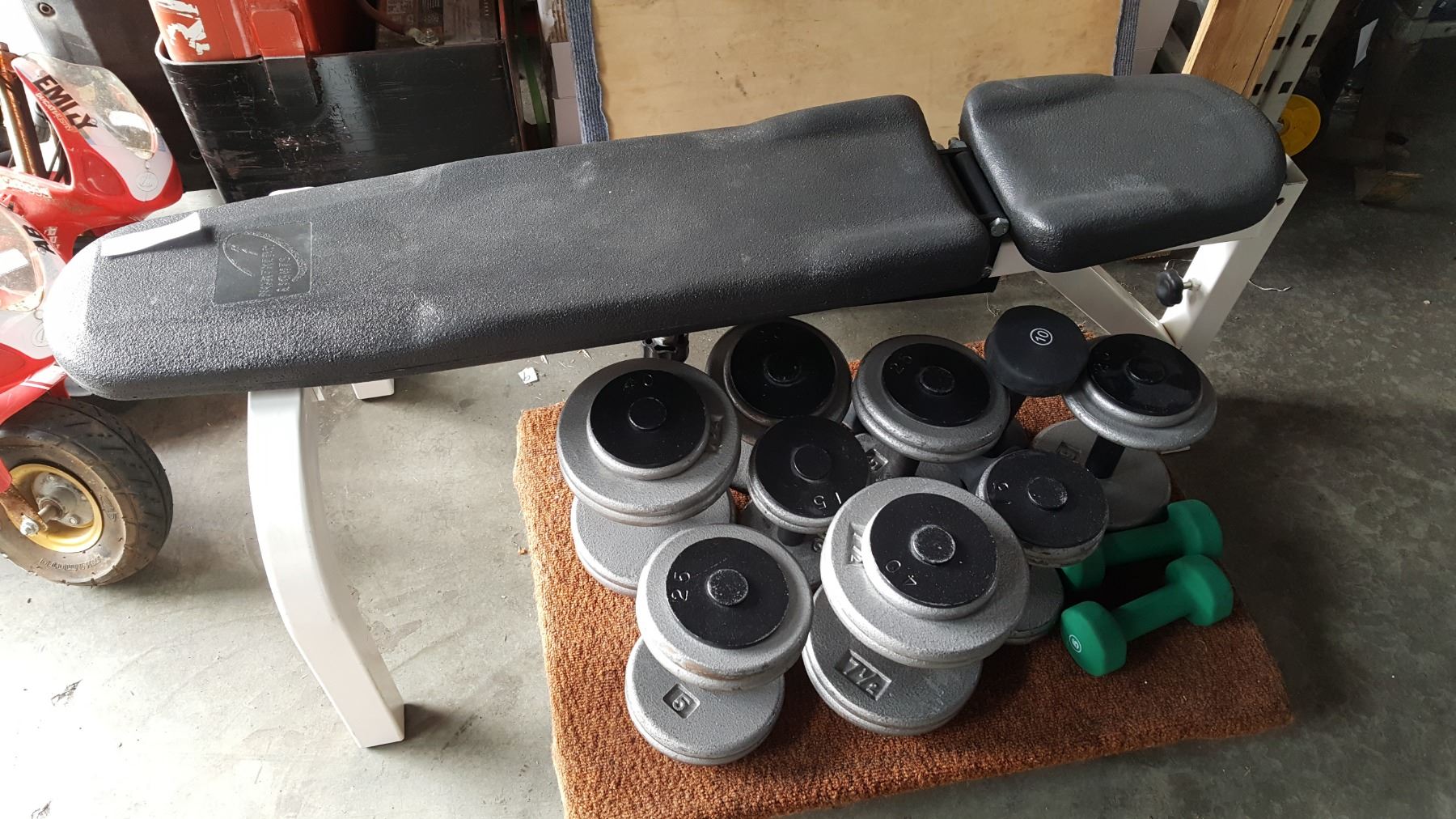 Northern Lights Wieght Bench And Lot Of Free Weights