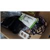 Image 2 : BOX OF ELECTRONICS AND CORDLESS DRILL
