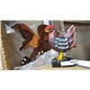 Image 1 : WOOD EAGLE WALL ART AND ROOSTER