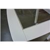 Image 3 : WHITE INSERT GLASS TOP END TABLE